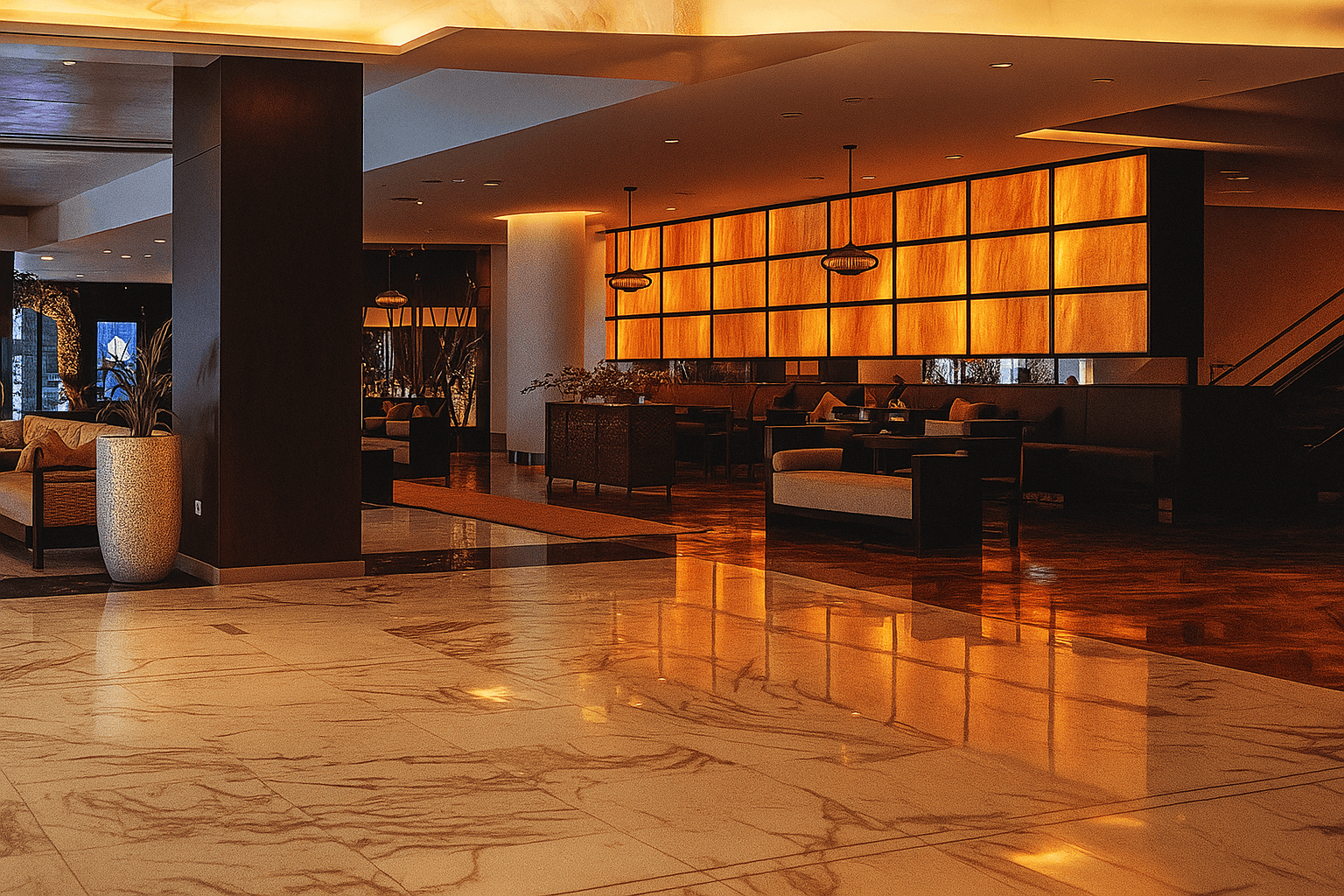 Modern Luxury Hotel Lobby Interior