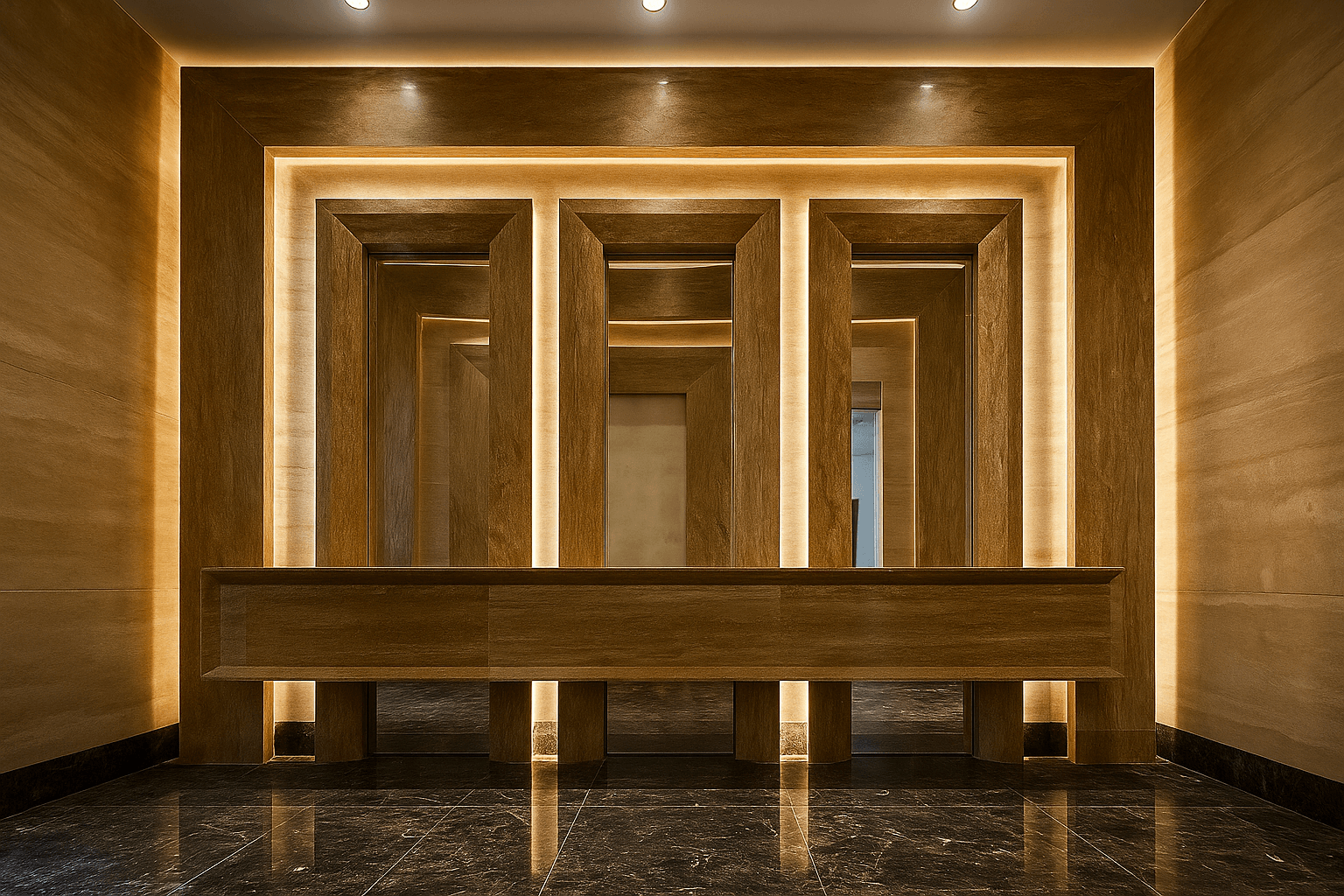 Natural Wood Integrated with Architectural Design